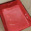 Bokon 25 Count Disposable Cat Litter Box Plastic Disposable Litter Box for Kitty Cats Portable for Travel and Home Leak-Proof Cat Litters Tray Pet Supplies No-Scrub, 15.7 x 11.8 x 3 Inches(Red)