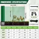 3x100FT Temporary Fence for Backyard,Temporary Fence with Post,Plastic Garden Fence with 18 Fiberglass Stake,Windbreak Rope,Ground Peg, Movable Roll Safe Fence Outdoor Animal Protect Chicken