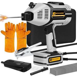 JEXUGK 180A Portable Welder Machine 110V, Handheld Small ARC Welders Soldadora with 20PCS Rods & IGBT Inverter 5 Variable Current Adjustment, Small Maquina De Soldar Portatil Gun for 3/32" Wire Rods
