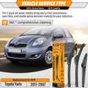 AUTOBOO 26"+14" Windshield Wipers with 12" Rear Wiper Blade Replacement for Toyota Yaris 2007-2011 -Original Factory Quality (Pack of 3)