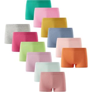 Sladatona Soft Girls Boyshort Panties Cotton Briefs Kids Underwear, Size 8Y