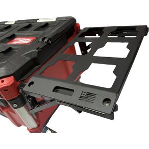 for Milwaukee Packout Compatible Foldable Side Mount Rack Heavy Duty Side Storage Organizer, Wall & Floor Installation, 100LB Capacity, Toolbox Accessory (black, 1)