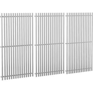 QuliMetal 66089 Grill Grates for Weber Genesis 2 E-410/E-415/E-435, Grill Parts for Weber GS4 Genesis II/LX E-440 Series Gas Grills, 18.7" SUS304 Stainless Steel Replacements for Weber 66089 66097