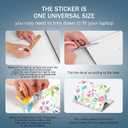 Laptop Skin Sticker Decal 15-15.6 Inches, Universal Reusable Vinyl Sticker for 12.1 13 13.3 14 15.4 Inches Netbook/Notebook PC, Waterproof & Scratch-Resistant (Flowers, Leaves)