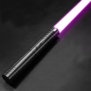 Light Saber, 15 Colors and 4 Modes Light up Light Saber for Dueling, 2-in-1 RGB Detachable USB Charge, Gifts Toys for Kids Adults Birthday Christmas Thanksgiving (Black-1 Pack)