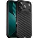 Mous for iPhone 17 Pro Max Case, Compatible with MagSafe - Limitless - Protective Carbon Fibre Cover for iPhone 17 Pro Max - Shockproof, Full Camera Protection, Anti-Scratch Back, Black