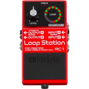 BOSS RC-1 Loop Station Pedal | Industry Standard Simple Looper for Guitar, Bass, Keyboards & More | 24-Segment LED Indicator | 12 Minutes of Record Time | Record, Playback, Overdub, Undo & Redo Loops