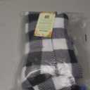 ASENKU Dog Winter Coat, Fleece Doggie Jacket Plaid Reversible Vest Waterproof Windproof Cold Weather Clothes for Small Medium Large Dogs (L, White)