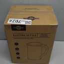 Paris Rhne Electric Kettle, Tea Kettle with 6 Temperature Settings, 1.7L Cordless Hot Water Boiler Heater, Strix Thermostat, Touch Control, Auto-Shutoff/Boil-Dry Protection, Keep Warm, LED Indicator (Ivory)