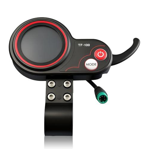 Wokyo TF-100 5Pin 3 Adjustable Gears Speed Electric Thumb Throttle with LCD Display Panel, 24V/36V/48V Universal Electric Scooter LCD Display Meter Fit for Kugoo M4/Pro Escooter Controller