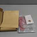 Marspark 50 Sets Christmas Simmer Pot Bags, 5.5 x 7.9 Inches Kraft Paper Bag with Matte Window, Simmer Pot Gift Bags Instruction Stickers for Small Business Home Use Xmas Party Gift Decor