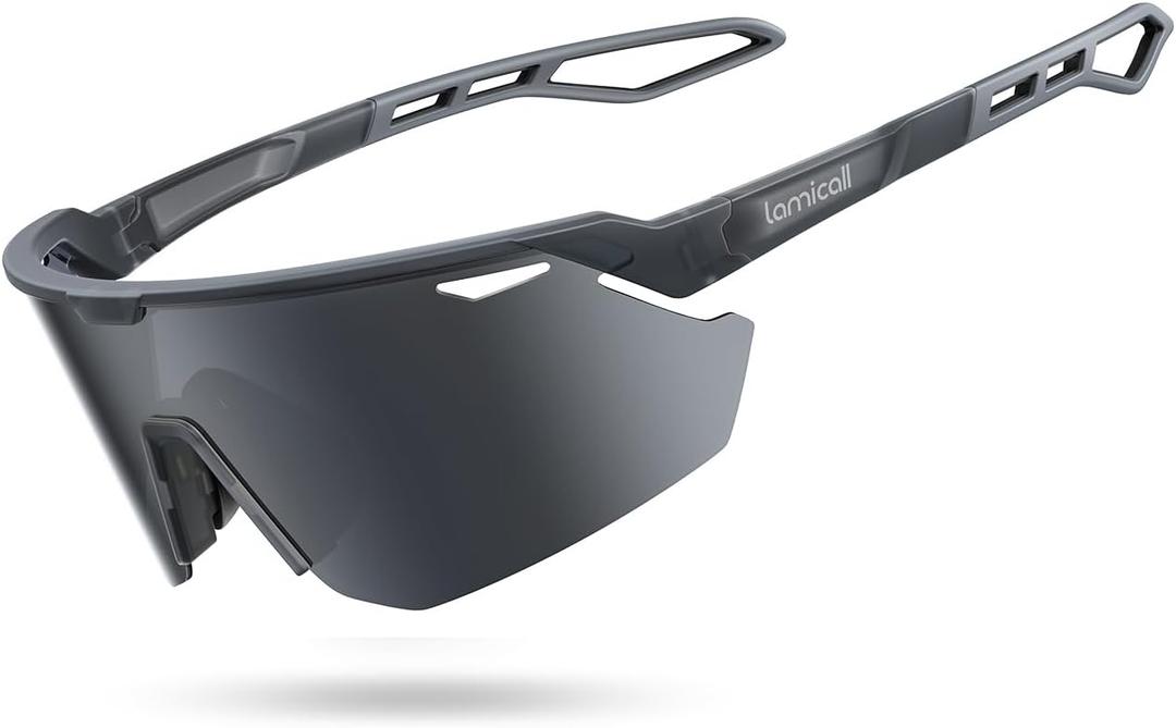 Lamicall 24g Polarized Sports Sunglasses for Men Women - UV400 Protection Sun Glasses for Baseball Running Cycling Driving