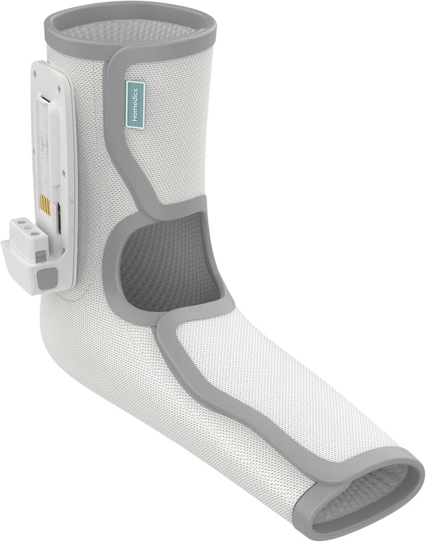 HoMedics Modulair Compression Foot Wrap Massager  Overlapped Compression Therapy with 4 Programs, Adjustable Intensity, Heat Settings, (Battery Sold Separately)