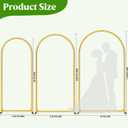 Metal Arch Backdrop Stand Wedding Arch frame Set of 3 (7.2FT/6.6FT/6FT) Gold Backdrop Arch Stand for Wedding Ceremony Birthday Party Baby Shower Graduation Ceremony Decoration