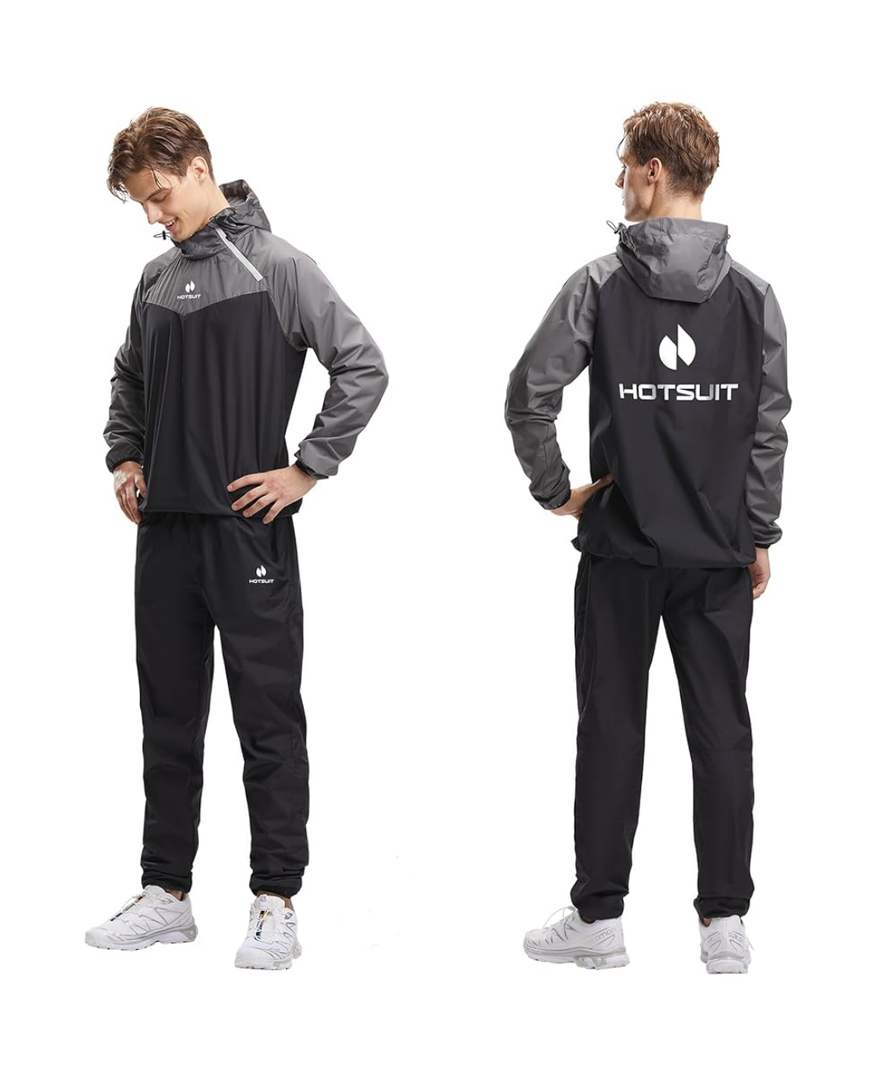 HOTSUIT Sauna Suit for Men Sweat Sauna Jacket Pant Gym Workout Sweat Suits XL