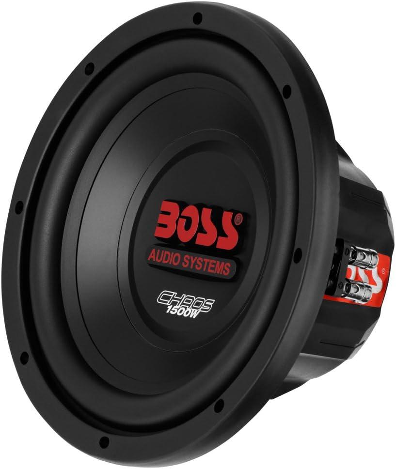 BOSS Audio Systems CH10DVC Chaos Series 10 Inch Car Subwoofer - 1500 Watts Max, Dual 4 Ohm Voice Coil, Sold Individually, Hook Up to Amp