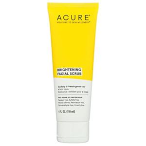 Acure Brightening Facial Scrub, For All Skin Types, Sulfates Free, Vegan, 4 Fluid Ounces (Pack Of 1)