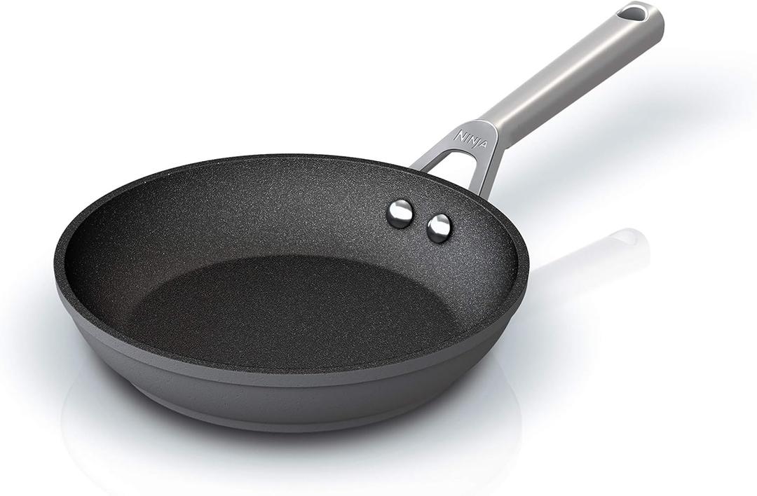 Ninja C30020 Foodi NeverStick Premium 8-Inch Fry Pan, Hard-Anodized, Nonstick, Durable & Oven Safe to 500F, Slate Grey