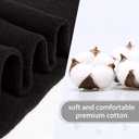 FGZ Women Thin Cotton Socks Soft Cozy Socks Cute Ankle Crew Socks 5 Pairs (Black), Size: 5-9 