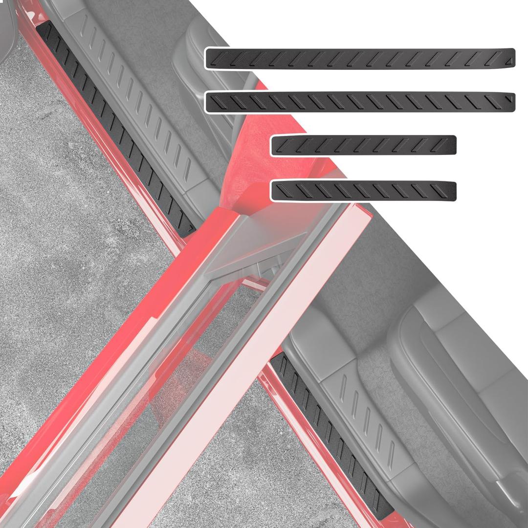 powoq Door Sill Protector Compatible with 2023-2026 Chevy Colorado GMC Canyon Car Door Sill Guard TPE 4Pcs Car Entry Protection Replacement for 2023 2024 2025 2026 Chevy Colorado Accessories
