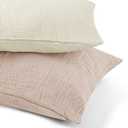 Muslin Toddler Pillowcase for 13 X 18 Pillow, 2 Pack Small Travel Pillow Cases Covers with Envelope Closure, Soft & Breathable Kids Pillowcase for Girls Boys, Apricot & Pink