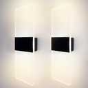 2Pack RV LED Wall Sconce with Switch, 12Volts RV Interior Vanity Light Fixture with Acrylic Lens, LED Bedside Light for RV Motorhome Camper Trailer