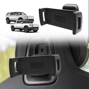 BestEvMod Seat Back Second Row Anchor 1/4 Screw Mount Phone Holder Tablet Mag Safe Compatible with 2022-2024 2025 2026 Rivian R1T&R1S Backseat fits All Phones&Android 360 Adjustable(Tablet Holder)