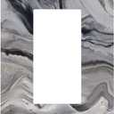 Grey And White Marble Abstract Art Print Decorative Outlet Covers 1 Gang Single Rocker Light Switch Cover Plate Wall Plates GFCI Faceplate for Bathroom Kitchen Decor