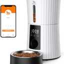Petory Automatic Cat Feeders Wi-Fi - 4L Dry Food Dispenser for Cats and Dogs 10 Meals per Day Smart Pet Feeder with Desiccant Bag Dual Power Supply 10S Voice Recorder (White)