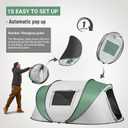 EchoSmile Pop Up Camping Tent, 2/4/6 Person Easy Setup Tent, Water Resistant Dome, Portable with Carry Bag