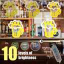 Beer Neon Sign for Wall Decor,Adjustable Brightness Led Lights Sign,Colorful USB Powered Neon Light for Home Beer Bar Club Pub Party Restaurant(Orange and White)