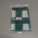 NICETOWN Green White Buffalo Plaid Valance for Windows, Linen Sheer Cafe Curtain Check Rod Pocket Rustic Farmhouse Kitchen Window Treatment for Living Room Bedroom, 1 Panel, 42" W x 18" L