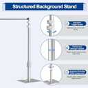 EMART Backdrop Stand Heavy Duty, 10x10Ft Adjustable Pipe and Drape Backdrop Stand Kit, Photo Booth Background Frame with Foldable Metal Base for Wedding Photography Birthday Party Decoration