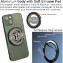 Magnetic Phone Tripod Mount Adapter with 1/4" Screw Holes and Cold Shoe Compatible with Magsafe iPhone 16/15/14/13/12 Pro Max for Magsafe Case/Cover, Tripod, Selfie Stick, Ballheads