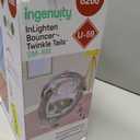 Ingenuity InLighten Baby Bouncer Infant Seat with Light Up -Toy Bar, Vibrations, Tummy Time Pillow & Sounds, 0-6 Months Up to 20 lbs (Twinkle Tails Bunny)