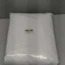 Diraysid 100% Blackout White Curtains Linen Curtains for Bedroom Grommet Thermal Insulated Room Darkening Drapes (2 Panels, W52 x L84 Inch)