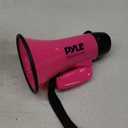 PYLE-PRO Portable Megaphone Speaker Siren Bullhorn - Compact and Battery Operated with 20 Watt Power, Microphone, 2 Modes, PA Sound and Foldable Handle for Cheerleading and Police Use PMP24PK (Pink)