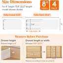 Lifewit 8" Tall 4 Pack Drawer Dividers, 35-56.5cm/13.8-22.2" Expandable Drawer Divider for Clothes, Adjustable Dresser Drawer Organizers, Drawers Separators for Dresser/Bathroom/Closet/Kitchen White