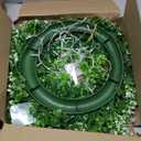 Sggvecsy 17.7 St. Patrick's Day Shamrocks Wreath for Front Door with 30 Green Lights Artificial Greenery Clover Wreath for Irish St. Patrick's Day Decoration Wall Window Indoor Outdoor Home Decor