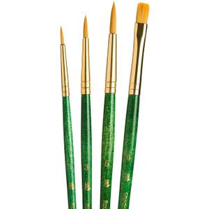 Gold Taklon Real Value Brush Set, 4/Pkg