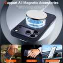 vnnink Magnetic for iPhone 17 Pro Max Case (Compatible with MagSafe) (Camera Control Button) Technical Fabric Nylon Phone Case for iPhone 17 Pro Max, Shockproof Military Drop Protection,Blue