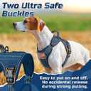 rabbitgoo Tactical Dog Harness for Large Dogs, No Pull Military Service Vest with Handle & Molle, Easy Control for Training Walking, Adjustable Reflective Straps, Blue, L