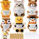 Thank You Gifts for Women 6PCS Positive Crochet Animals, Employee Appreciation Gifts Emotional Support Crochet Buddies, Administrative Professional Day Gift Easter Basket for Women Coworker Teachers