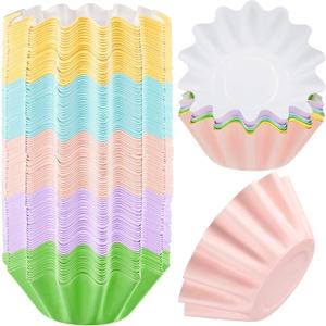 Boao Wax Melt Liners Reusable Leakproof for Any Wax Cubes Waxes Warmer Containers Cups for Scented Candle Plug in Warmers Electric Waxes Melters Burner(Pink, Blue, Green, Yellow, Purple,50 Pieces)