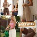 Neer 3 Pack Women's Quick Dry Shorts Women Drawstring High Waisted Bermuda Athletic Shorts with Pockets (Brown) M