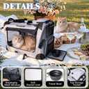 Large Cat Carrier, Foldable Car Travel Dog Crate-Small Dogs