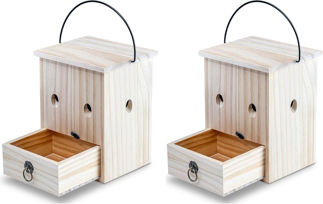 Carpenter Bee Traps for Outside 2PACK– Durable, WeatherResistant, EcoFriendly Wooden Wasp Trap for Outdoor Use