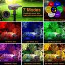 WELALO Solar Color Changing Spot Lights Outdoor, Waterproof Solar Halloween Lights, 7 Modes Multicolor RGB Landscape Spotlight for Garden Yard Driveway Lawn Patio Pathway Christmas Decorations 9 Pack