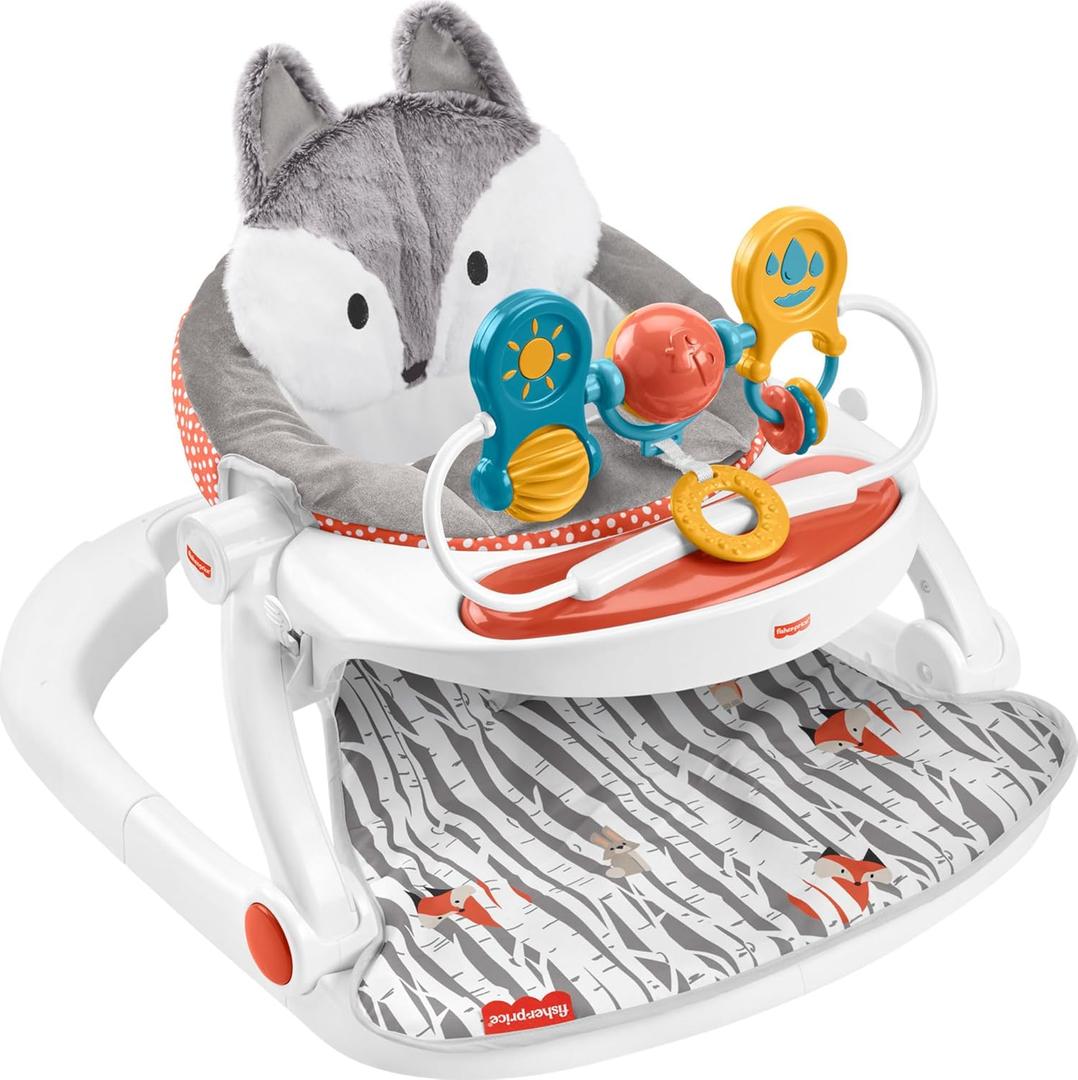 Fisher-Price Portable Baby Chair Premium Sit-Me-Up Floor Seat with Snack Tray, Toy Bar & Plush Washable Seat Pad, Peek-a-Boo Fox Fisher-Price Portable Baby Chair Premium Sit-Me-Up Floor Seat with Snack Tray, Toy Bar & Plush Washable Seat Pad, Peek-a-Boo Fox
