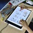 XIAOSTAR Light Box Drawing Pad, 12000 Lux LED Tracing Board A4, USB Powered (Not Rechargeable) PMMA Panel, Adjustable Brightness for Diamond Painting, Sketching, Animation, X-RayIncludes Accessories